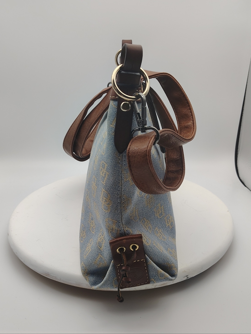 Dooney & Bourke Classic Monogram Denim Shoulder/ CrossboBag - Picture 5 of 17